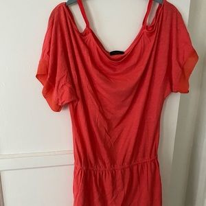 Red/orange t-shirt dress